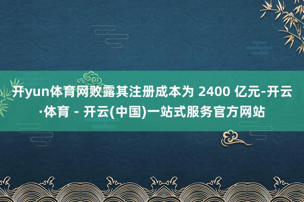 开yun体育网败露其注册成本为 2400 亿元-开云·体育 - 开云(中国)一站式服务官方网站