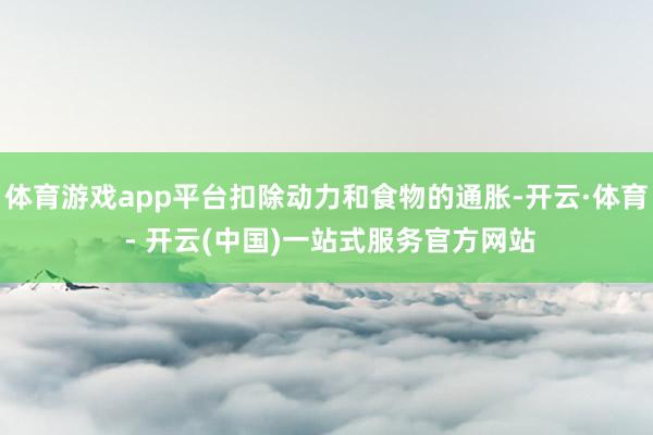 体育游戏app平台扣除动力和食物的通胀-开云·体育 - 开云(中国)一站式服务官方网站